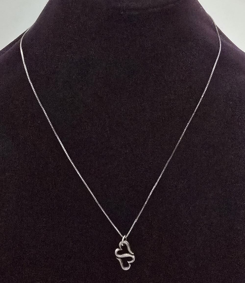 James Avery Sterling 925 Heart to Heart Charm Necklace 18" Box Chain Marked po